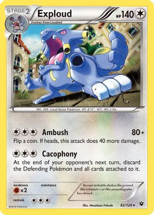 Exploud 082  - Reverse Holofoil XY  Fates Collide - Rare