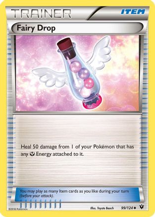 Fairy Drop 099/124  - Reverse Holofoil XY  Fates Collide - Uncommon