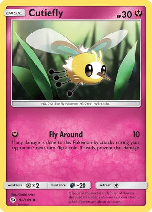 Cutiefly 092/149  SM Base Set - Common