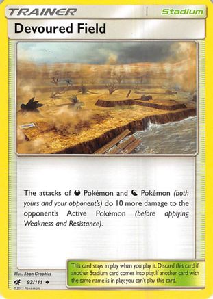 Devoured Field 093/111  - Reverse Holofoil SM  Crimson Invasion - Uncommon