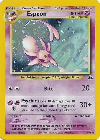 Espeon (1) 001/75  - Unlimited Holofoil Neo Discovery - Holo Rare