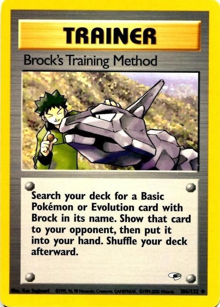 Brock's Training Method 106/132  - Unlimited Gym Heroes - Uncommon
