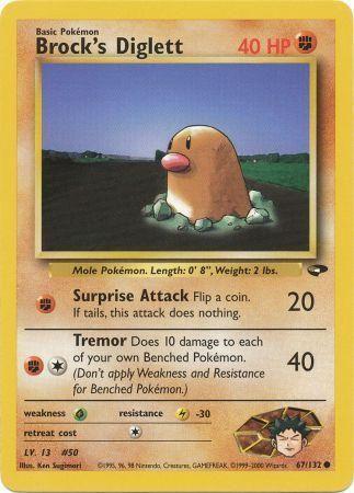 Brock's Diglett 067/132  - Unlimited Gym Challenge - Common