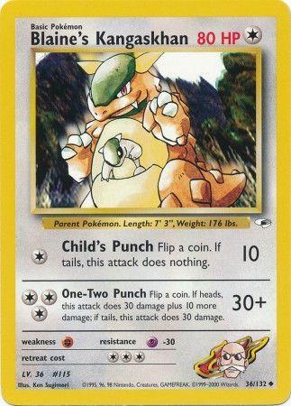 Blaine's Kangaskhan 036/132  - Unlimited Gym Heroes - Uncommon