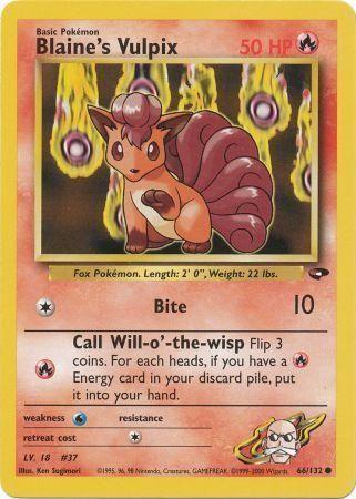 Blaine's Vulpix 066/132  - Unlimited Gym Challenge - Common