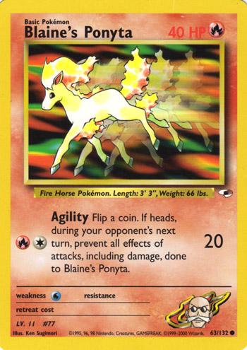 Blaine's Ponyta 063/132  - Unlimited Gym Heroes - Common
