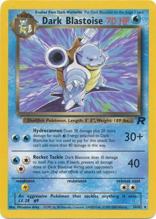 Dark Blastoise (20) 020/82  - Unlimited Team Rocket - Rare
