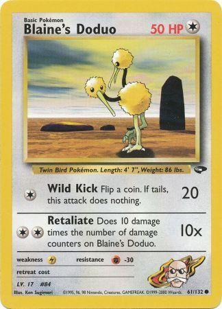 Blaine's Doduo 061/132  - Unlimited Gym Challenge - Common