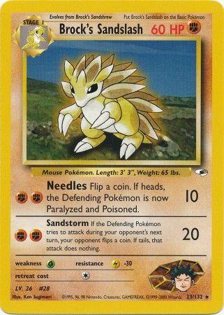 Brock's Sandslash 023/132  - Unlimited Gym Heroes - Rare