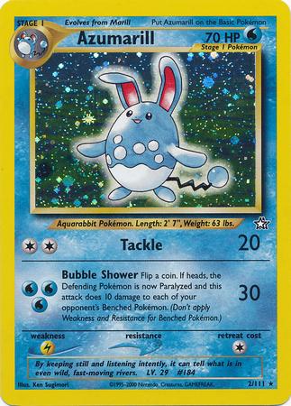 Azumarill 002/111  - Unlimited Holofoil Neo Genesis - Holo Rare