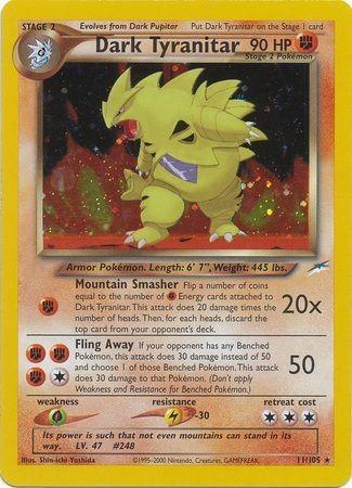 Dark Tyranitar 011  - Unlimited Holofoil Neo Destiny - Holo Rare
