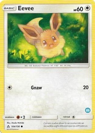 Eevee (26) 104  SM Trainer Kit Alolan Sandslash & Alolan Ninetales - Common