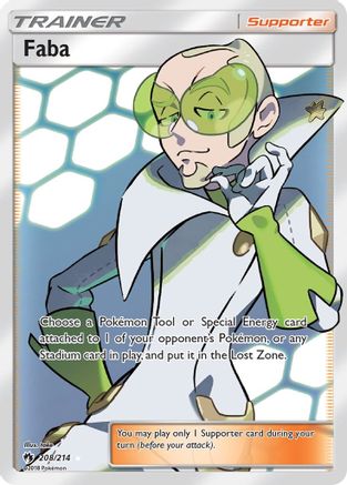 Faba (Full Art) 208  - Holofoil SM  Lost Thunder - Ultra Rare