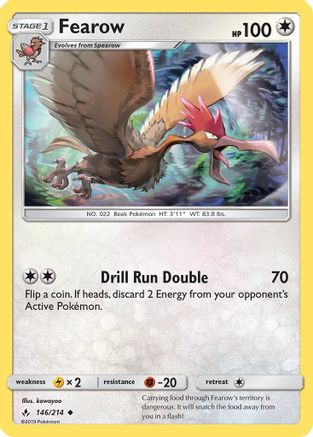 Fearow 146  SM  Unbroken Bonds - Uncommon