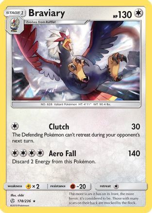Braviary 178  SM  Cosmic Eclipse - Rare