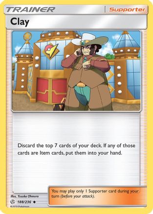 Clay 188/236  - Reverse Holofoil SM  Cosmic Eclipse - Uncommon