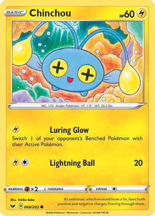 Chinchou (068) 068/202  SWSH01 Sword & Shield Base Set - Common
