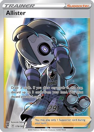 Allister (Full Art) 179/185  - Holofoil SWSH04 Vivid Voltage - Ultra Rare