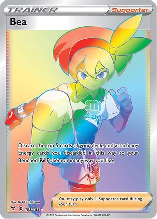 Bea (Secret) 193/185  - Holofoil SWSH04 Vivid Voltage - Secret Rare