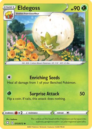 Eldegoss 015/072  Shining Fates - Uncommon