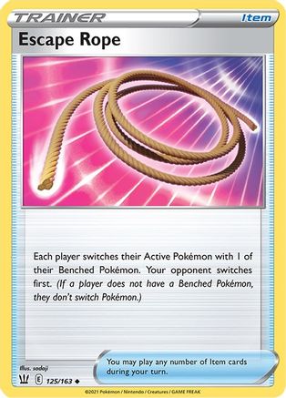 Escape Rope 125/163  SWSH05 Battle Styles - Uncommon
