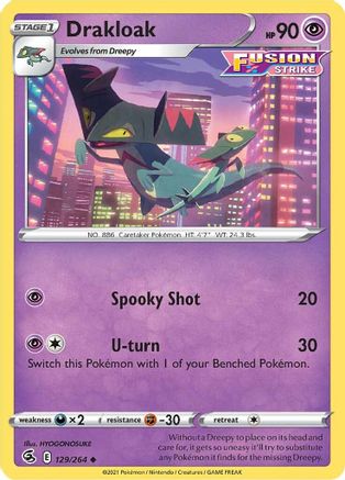 Drakloak 129/264  SWSH08 Fusion Strike - Uncommon