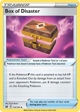 Box of Disaster 154/196  - Reverse Holofoil SWSH11 Lost Origin - Uncommon