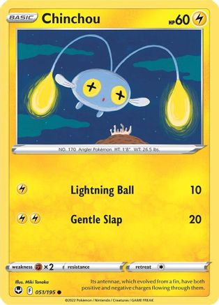 Chinchou 051/195  SWSH12 Silver Tempest - Common
