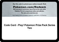 Code Card  Prize Pack Series Cards - Code Card