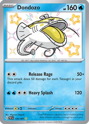 Dondozo 126/091  - Holofoil SV Paldean Fates - Shiny Rare