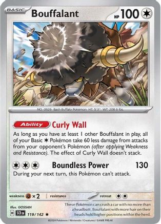 Bouffalant 119/142  Deck Exclusives - Rare