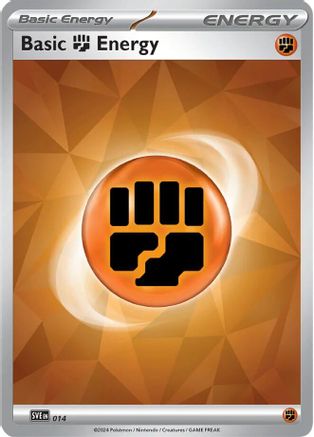 Basic Fighting Energy 014  - Holofoil SVE Scarlet & Violet Energies - Common