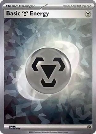 Basic Metal Energy (Cracked Ice Holo) 016  - Holofoil SVE Scarlet & Violet Energies - Common