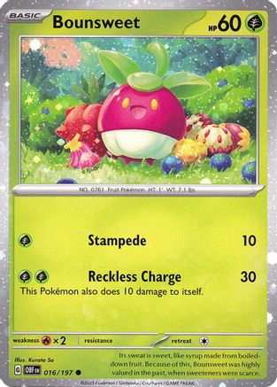 Bounsweet 016/197  - Holofoil Miscellaneous Cards & Products - Common