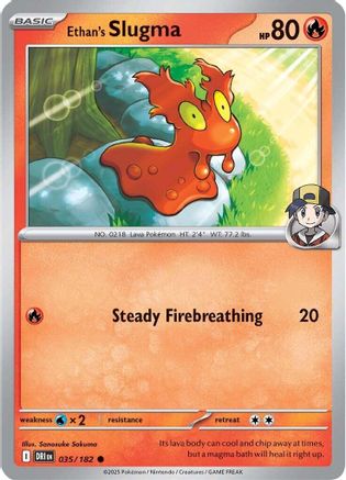 Ethan's Slugma 035/182  - Reverse Holofoil SV10 Destined Rivals - Common