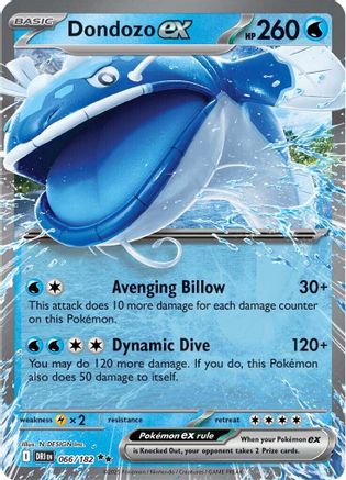 Dondozo ex 066/182  - Holofoil SV10 Destined Rivals - Double Rare