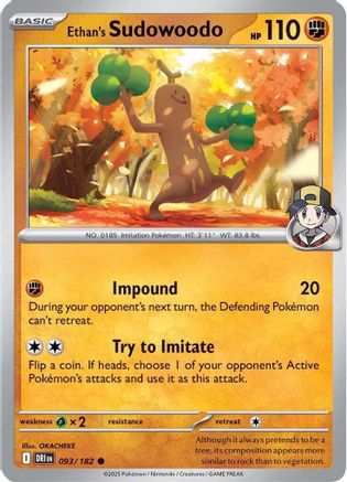 Ethan's Sudowoodo 093/182  SV10 Destined Rivals - Common