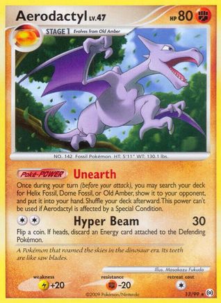 Aerodactyl 013  - Reverse Holofoil Arceus - Rare