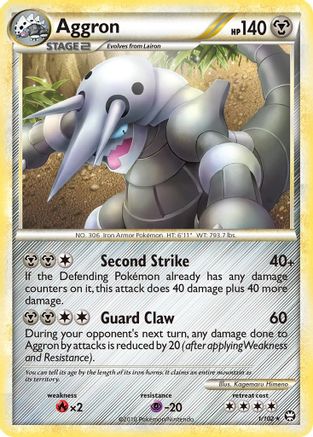 Aggron 001  - Holofoil Triumphant - Holo Rare