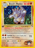 Brock's Rhydon 002/132  - 1st Edition Holofoil Gym Heroes - Holo Rare