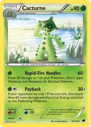 Cacturne 010  - Reverse Holofoil Plasma Freeze - Rare