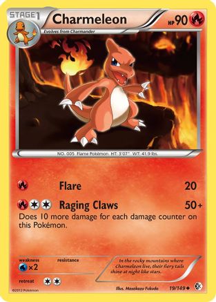 Charmeleon 019/149  - Reverse Holofoil Boundaries Crossed - Uncommon