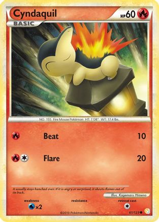 Cyndaquil 061/123  HeartGold SoulSilver - Common