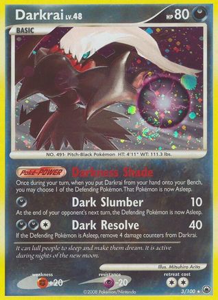 Darkrai 003  - Reverse Holofoil Majestic Dawn - Holo Rare