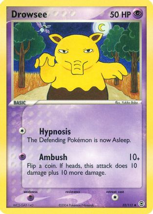 Drowsee 032  - Reverse Holofoil FireRed & LeafGreen - Uncommon