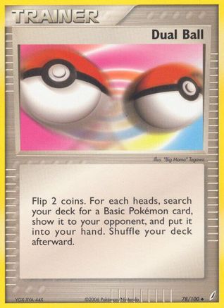 Dual Ball 078/100  - Reverse Holofoil Crystal Guardians - Uncommon