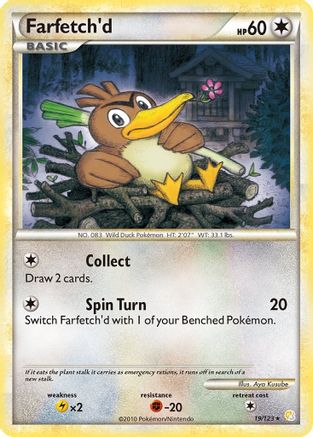 Farfetch'd 019  - Reverse Holofoil HeartGold SoulSilver - Rare