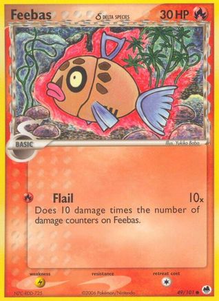 Feebas (Delta Species) 049/101  - Reverse Holofoil Dragon Frontiers - Common