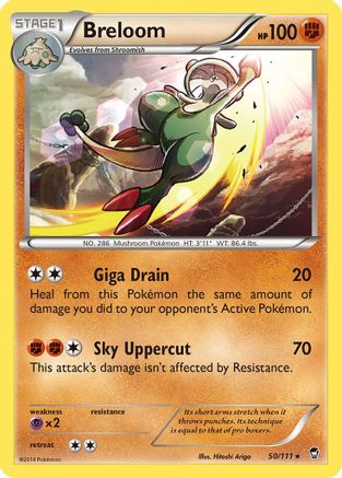 Breloom 050/111  - Reverse Holofoil XY  Furious Fists - Rare