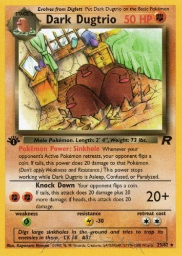Dark Dugtrio [1st Edition] - 023/83 - Rare - Team Rocket